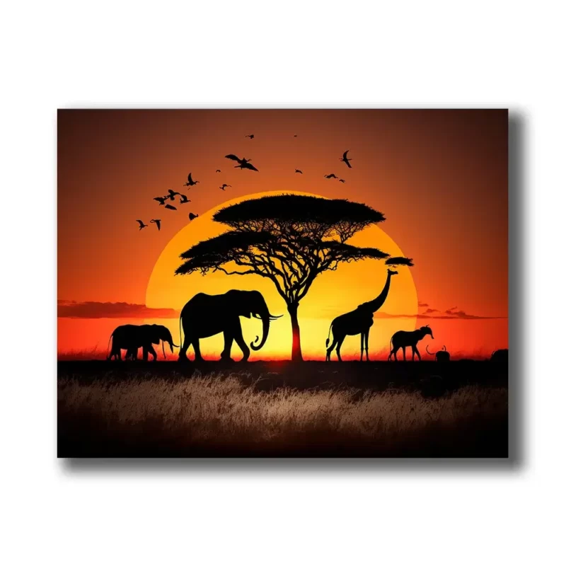 animaux dans la savane africaine