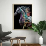 cheval multicolor design et moderne
