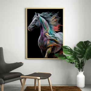 cheval multicolor design et moderne