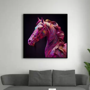 cheval pop art sur un tableau
