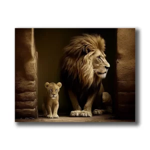 lion et lionceau
