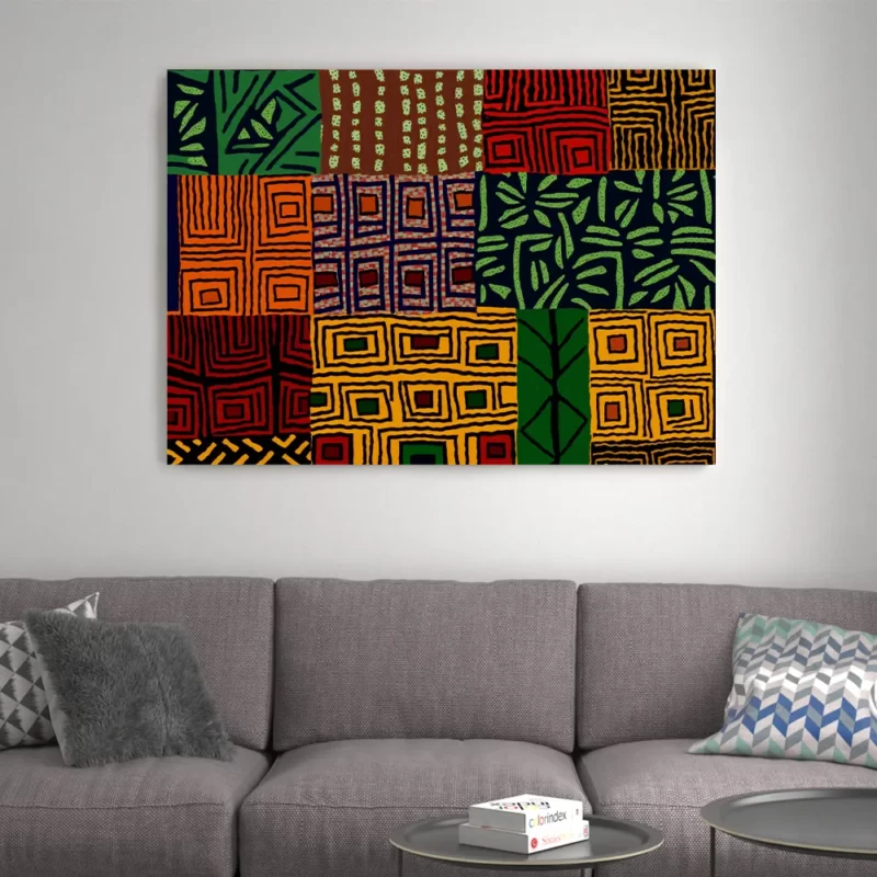 tableau africain coloré