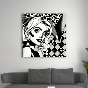 tableau-pop-art-noir-et-blanc