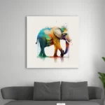 tableau elephant couleur