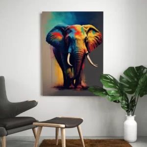 tableau elephant pop art
