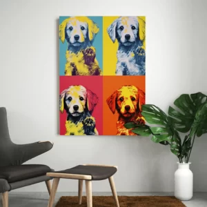 tableau chien coloré