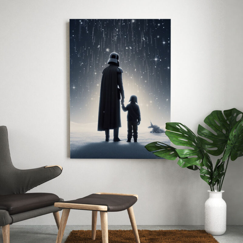 Tableau star wars dark vador fils