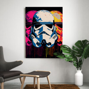tableau star wars pop art stormtrooper