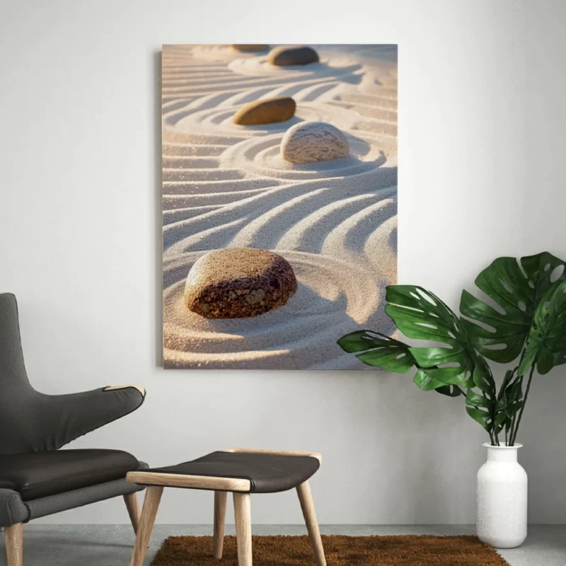 tableau zen sable blanc